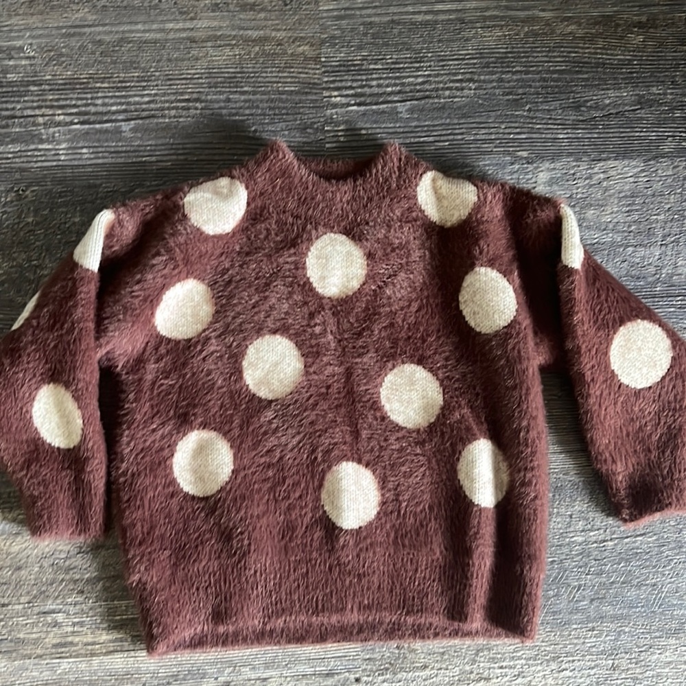 Brown Polka Dot Sweater